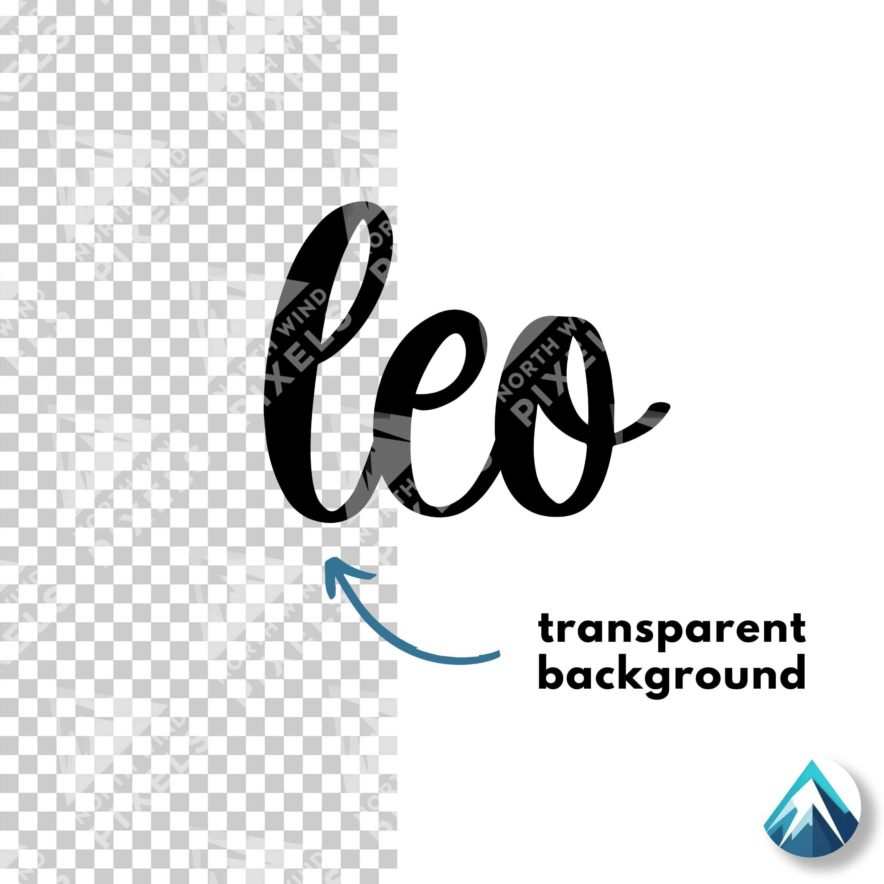 Leo In Cursive Writing Leo Digital Download, PNG and SVG File, Transparent Background, Cursive ...