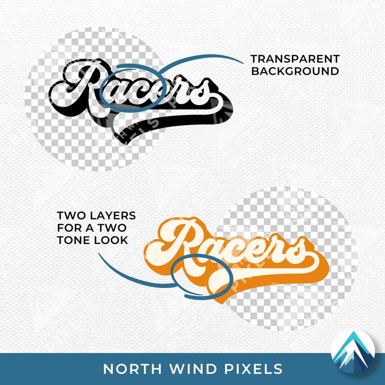 Custom Logo Racers Sporty Racers Digital Download, PNG and SVG Files, Transparent Clip Art ...