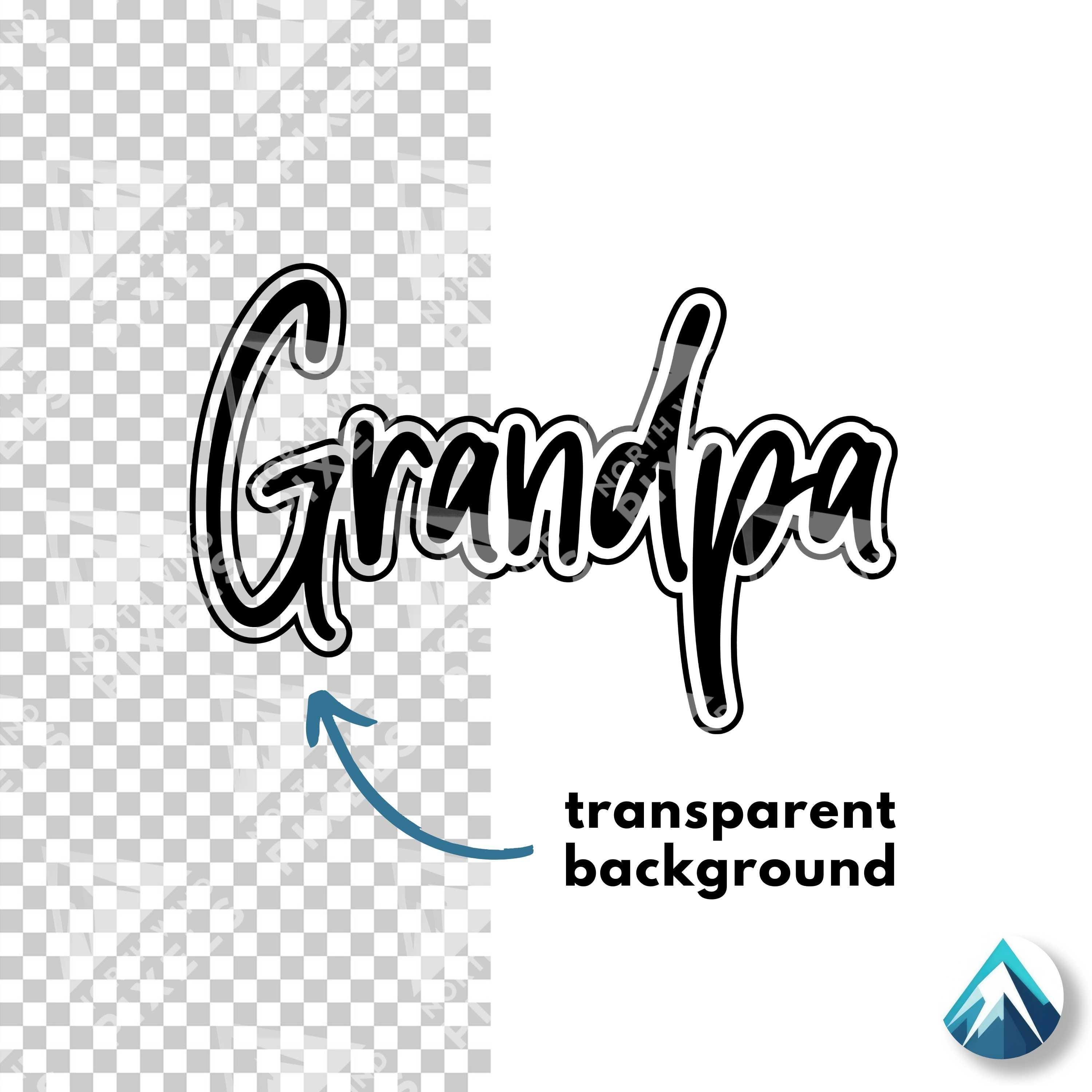 Grandpa Digital Download, PNG and SVG File, Transparent Background