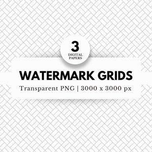 3 watermerkrasters met transparante achtergrond, png-bestanden, download, designer geometrisch patroon, rasteroverlay voor fotografie en prints