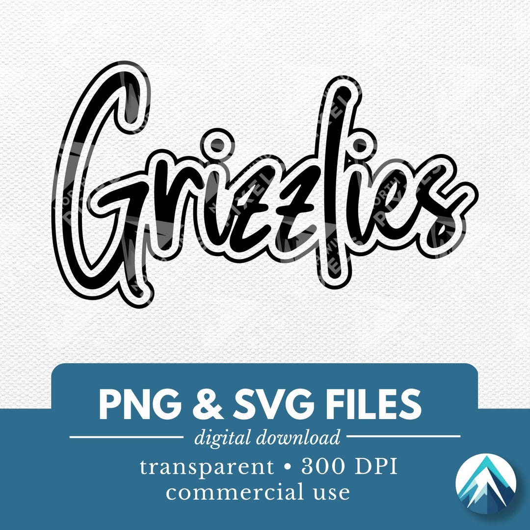 Grizzlies Digital Download, PNG and SVG File, Transparent Background ...