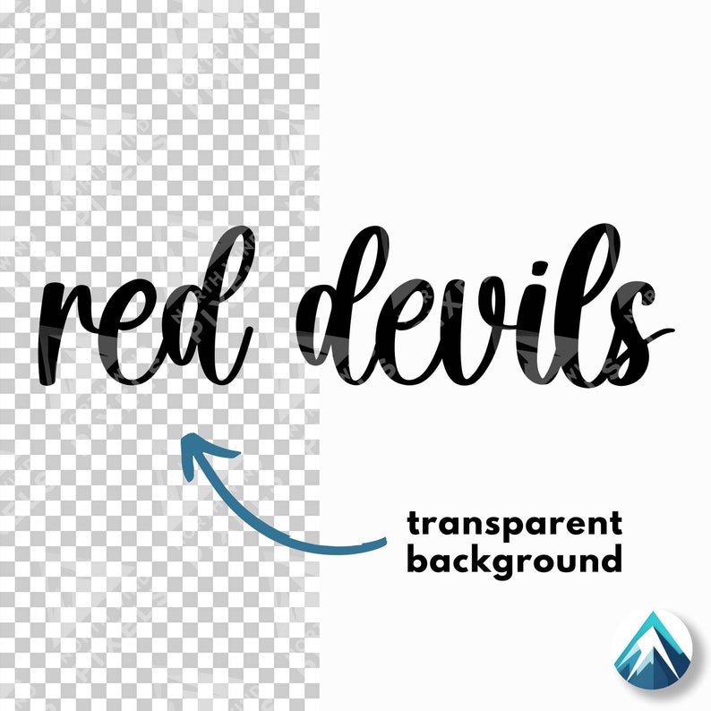 Red Devils Digital Download, PNG and SVG Files, Transparent Background ...