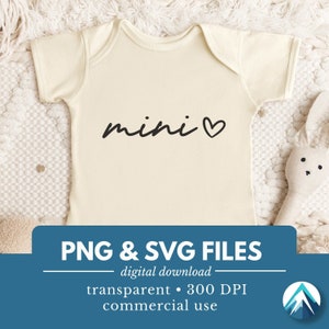 ミニデジタルダウンロード、PNG および SVG ファイル、透明な背景、小さなハート、ボヘミアン キュート、筆記体手書き、ベビー シャツやデカール用