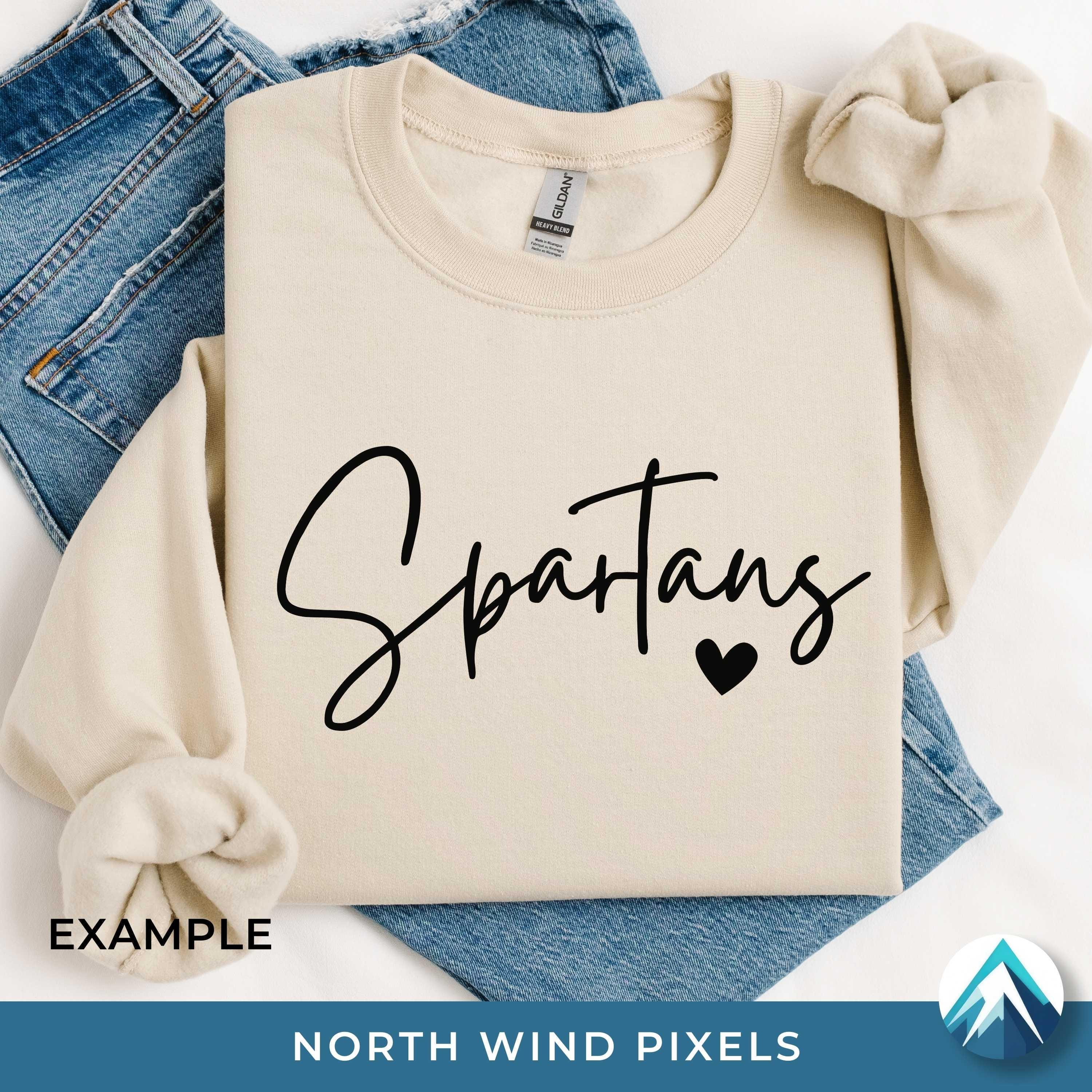 Spartans Digital Download, Svg Png Dxf Eps Files, Cursive With Small ...