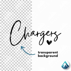 Chargers Digital Download, PNG and SVG Files, Small Love Heart ...