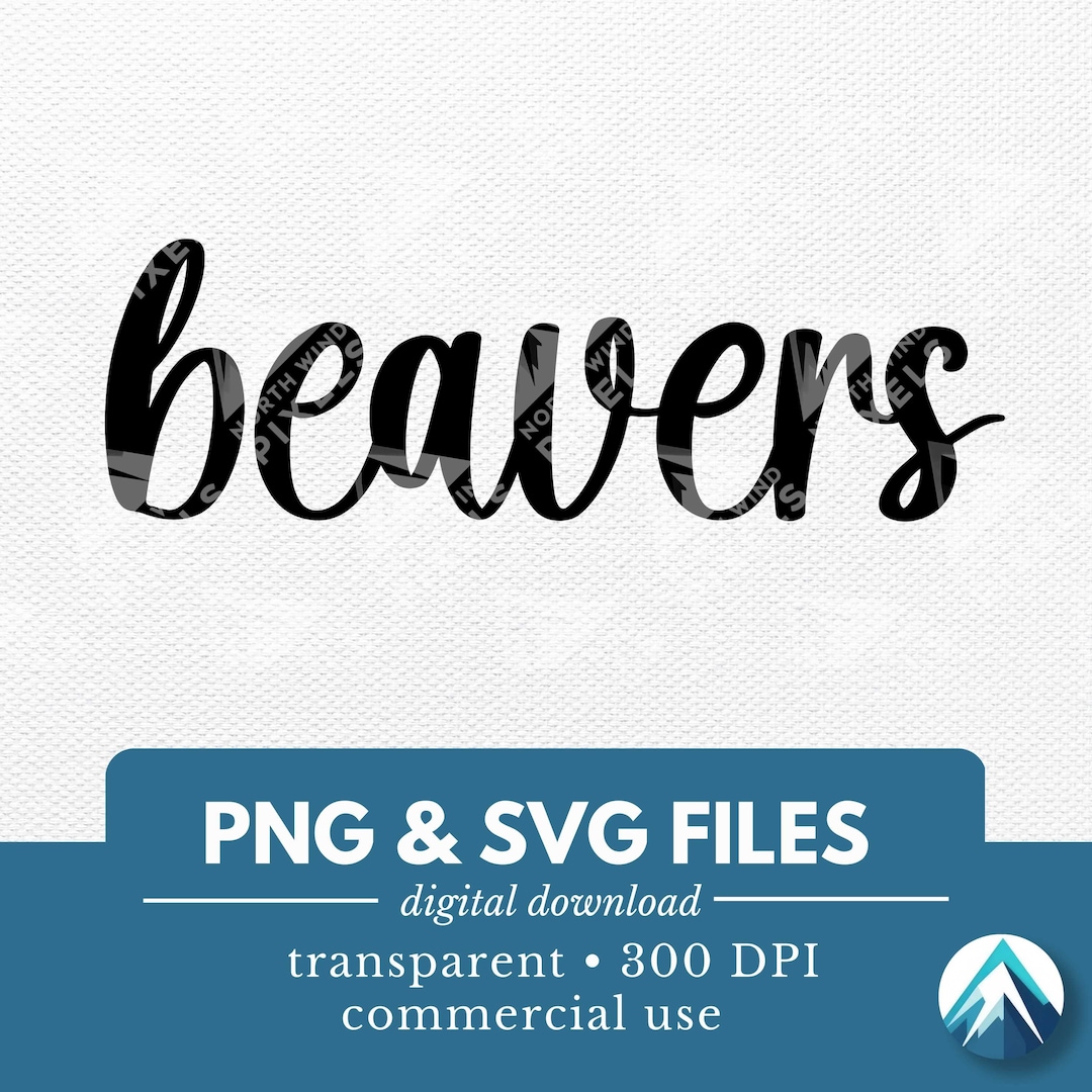 Beavers Digital Download, PNG and SVG Files, Clipart With Transparent ...