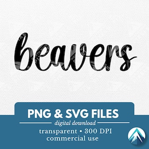 ビーバーデジタルダウンロード、PNGおよびSVGファイル、透明な背景、スポーツチームTシャツ、チアリーディングクラブ、マスコット、スクールスピリットウェア用