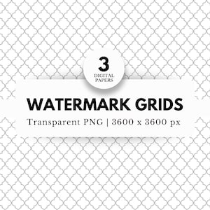 3 Marokkaanse watermerkrasters met transparante achtergrond, PNG-bestanden, digitale download, designerpatroon, rasteroverlay voor foto's en afdrukken