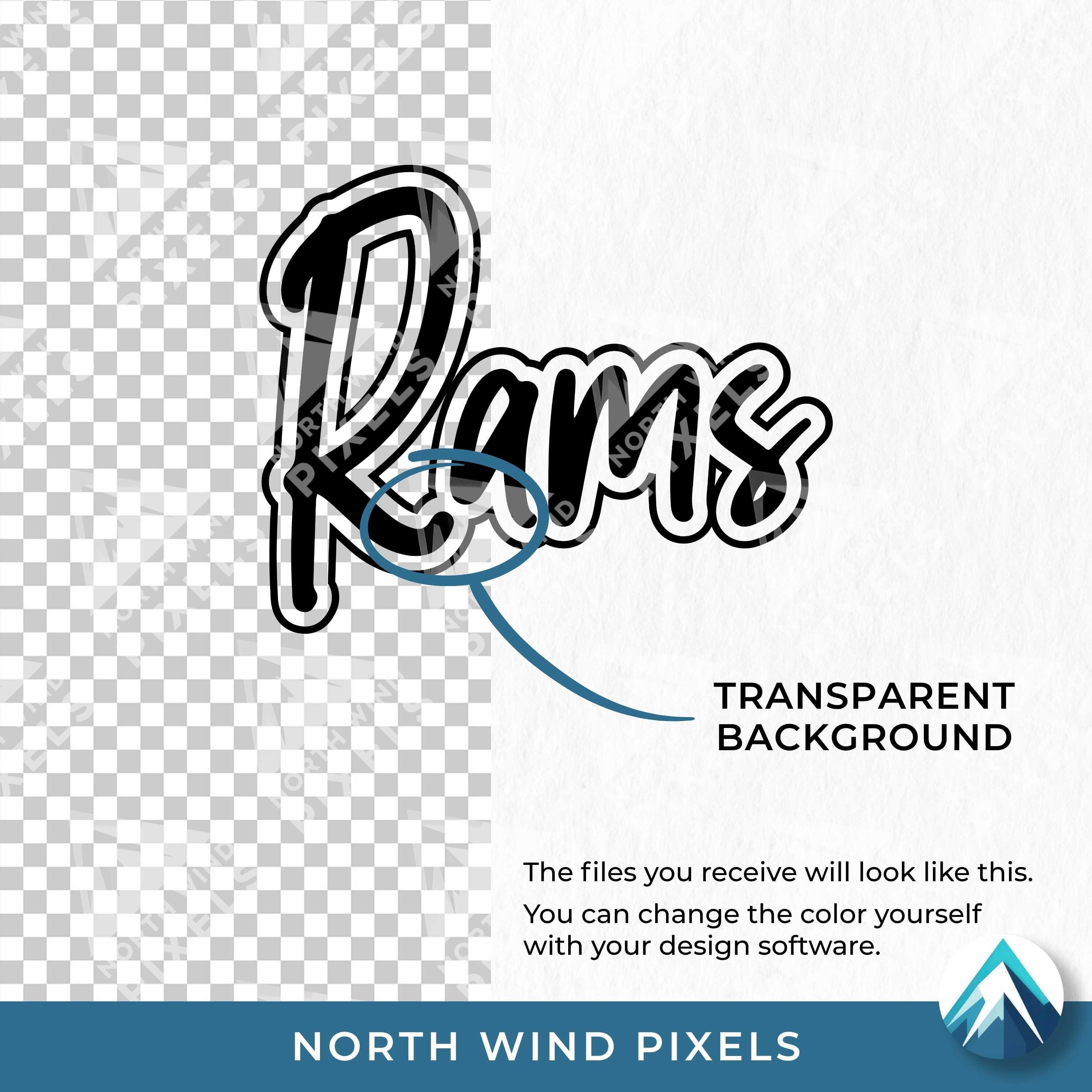 Rams Digital Download, Svg Png Dxf Eps, Clipart With Transparent ...