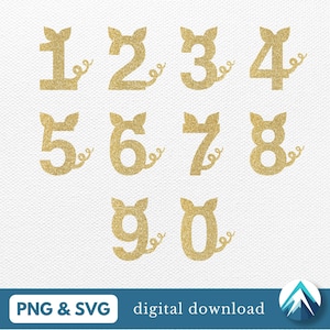 Puede incluir: Números del 1 al 10 de cerdo con purpurina dorada. Cada número tiene orejas de cerdo y una cola rizada.