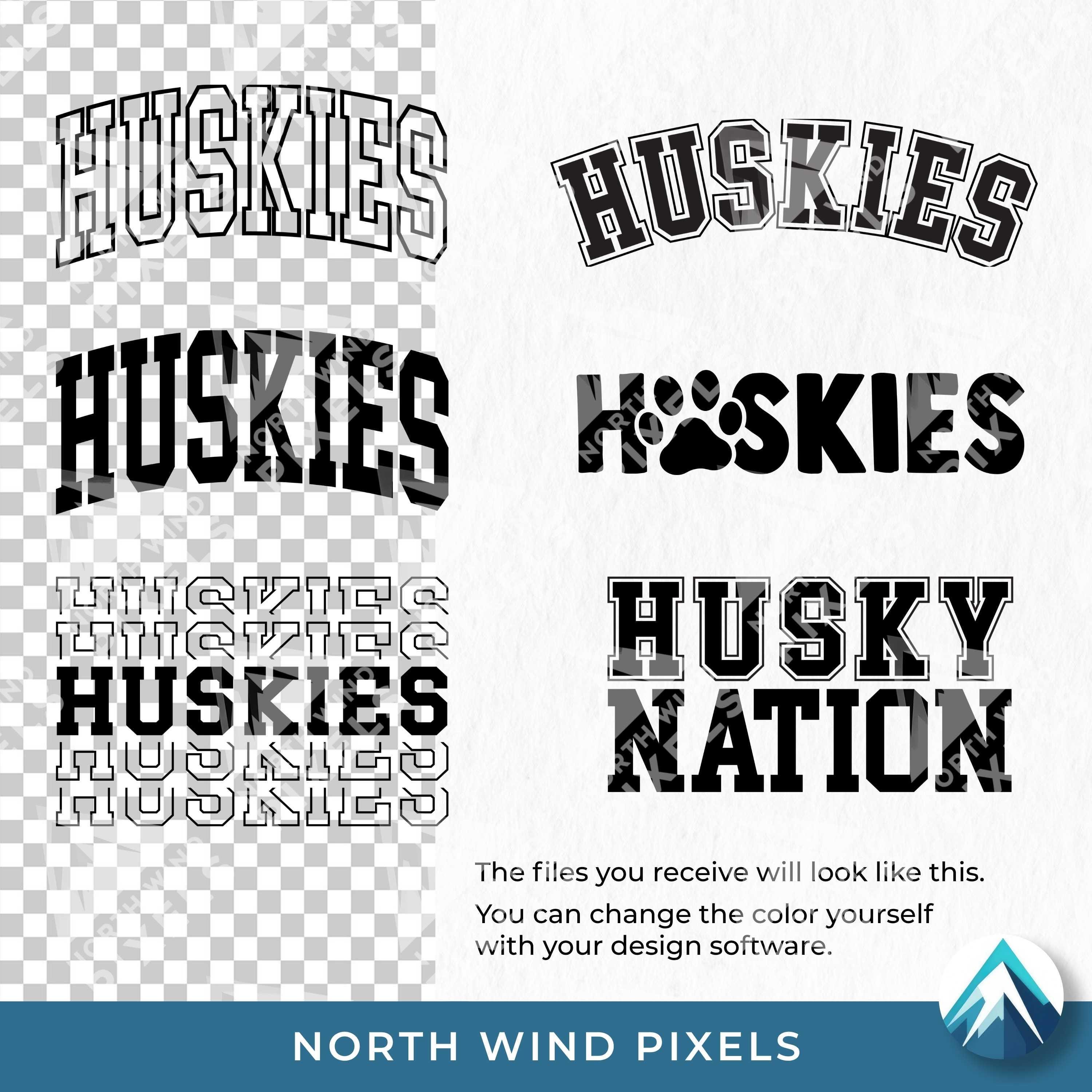 18 Huskies Bundle Digital Download, Svg Png Dxf Eps Files, 18 Designs ...