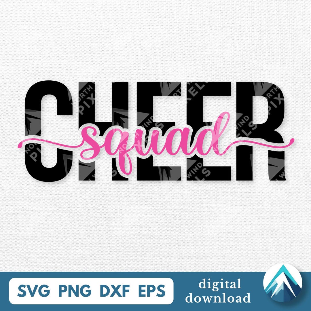 Cheer Squad Digital Download, Svg Png Dxf Eps Files, Transparent With ...