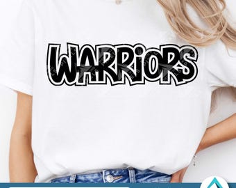 Cartoon Warriors Digital Download, Svg Png Dxf Eps File, Layers, Outline Sticker Effect, Transparent Background, Digital Artwork