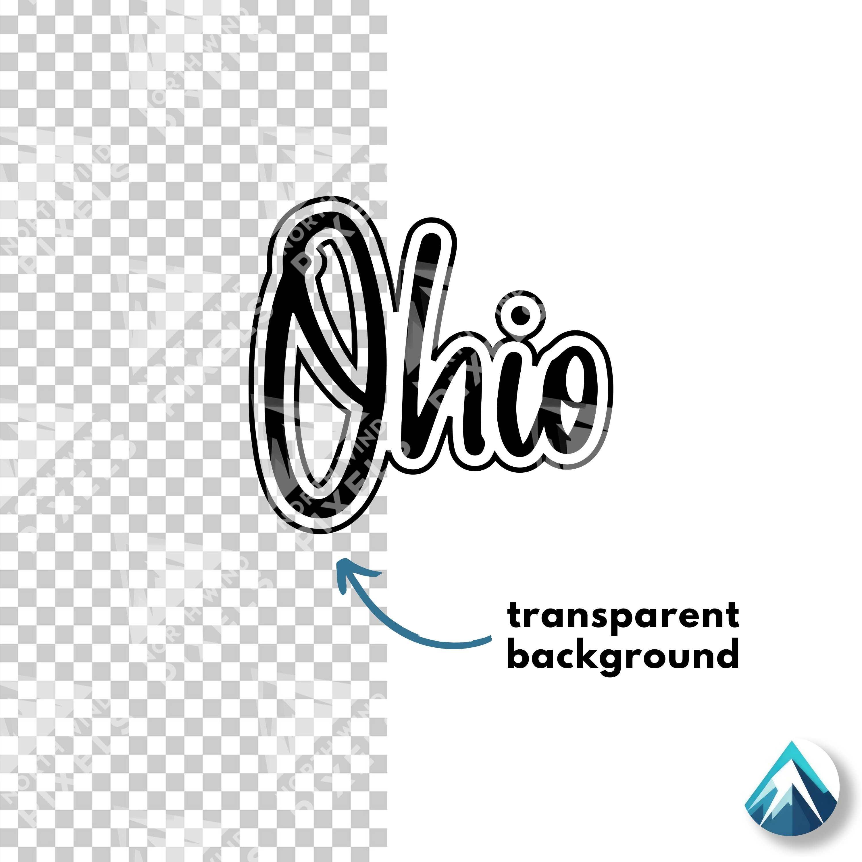 Ohio Cursive Ohio Digital Download, PNG and SVG Files, Transparent Background ...