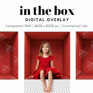 1 fondo digital de caja de cartón vacía roja, PNG, imagen transparente, fotografía en la caja para niños, familia, parejas, vacaciones de Navidad