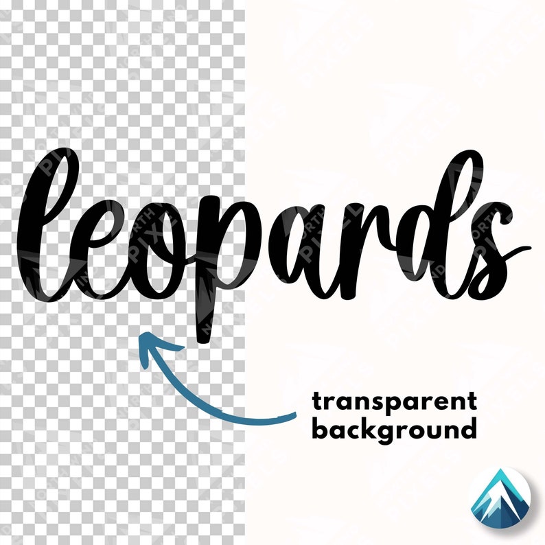 Leopard In Cursive Leopards Digital Download, PNG and SVG Files, Transparent Clipart, Boho ...