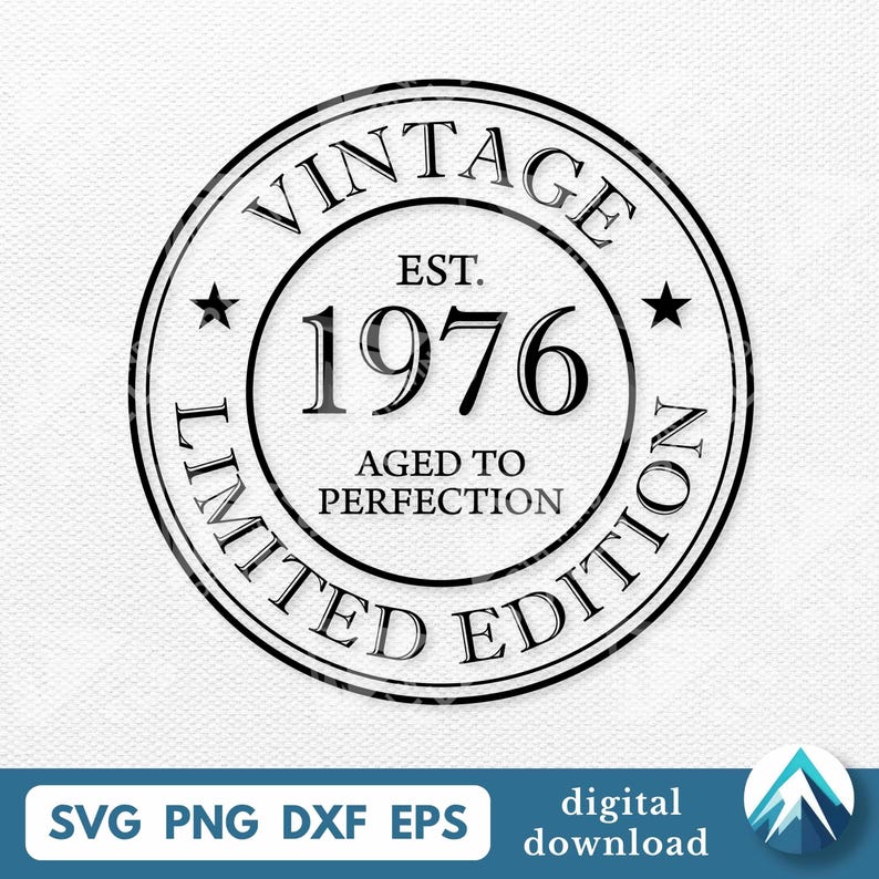 Vintage 1976 Birthday Digital Download, Svg Png Dxf Eps, Old Whiskey ...