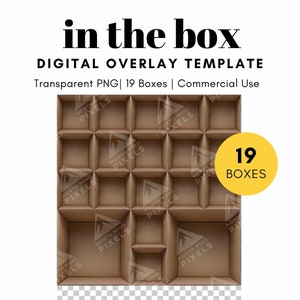 19 Plantilla digital de caja de cartón vacía, PNG, 2 cajas grandes, fondo transparente, fotografía en la caja para fotos escolares, grupos de estudiantes
