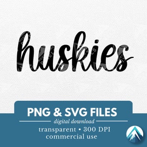 ハスキーデジタルダウンロード、PNGおよびSVGファイル、透明な背景、ボヘミアン筆記体、スポーツチームTシャツ、犬のマスコット、スクールスピリットウェア