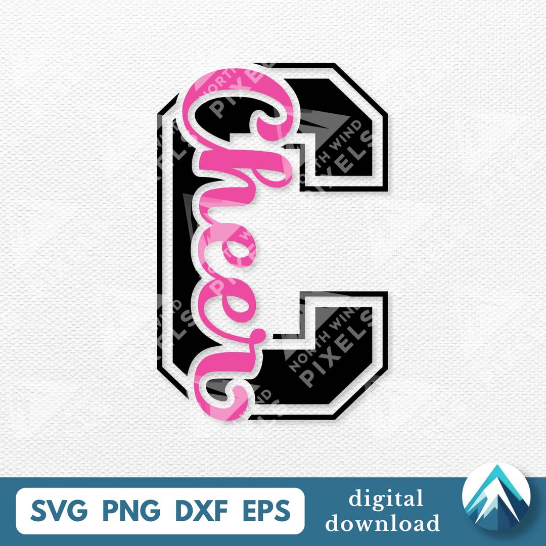 Cheer Varsity Monogram Digital Download, Svg Png Dxf Eps, Transparent ...