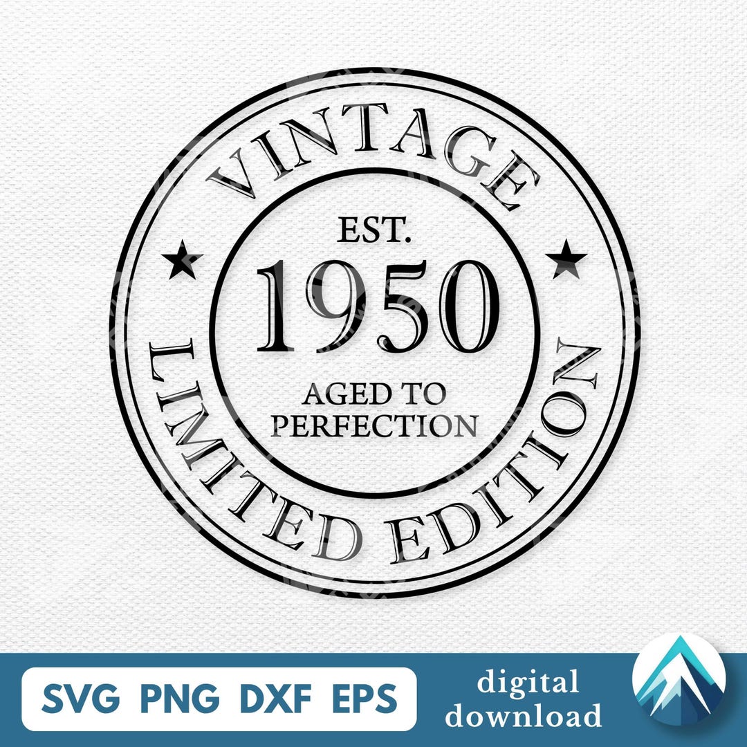 Vintage 1950 Birthday Digital Download, Svg Png Dxf Eps, Old Whiskey ...