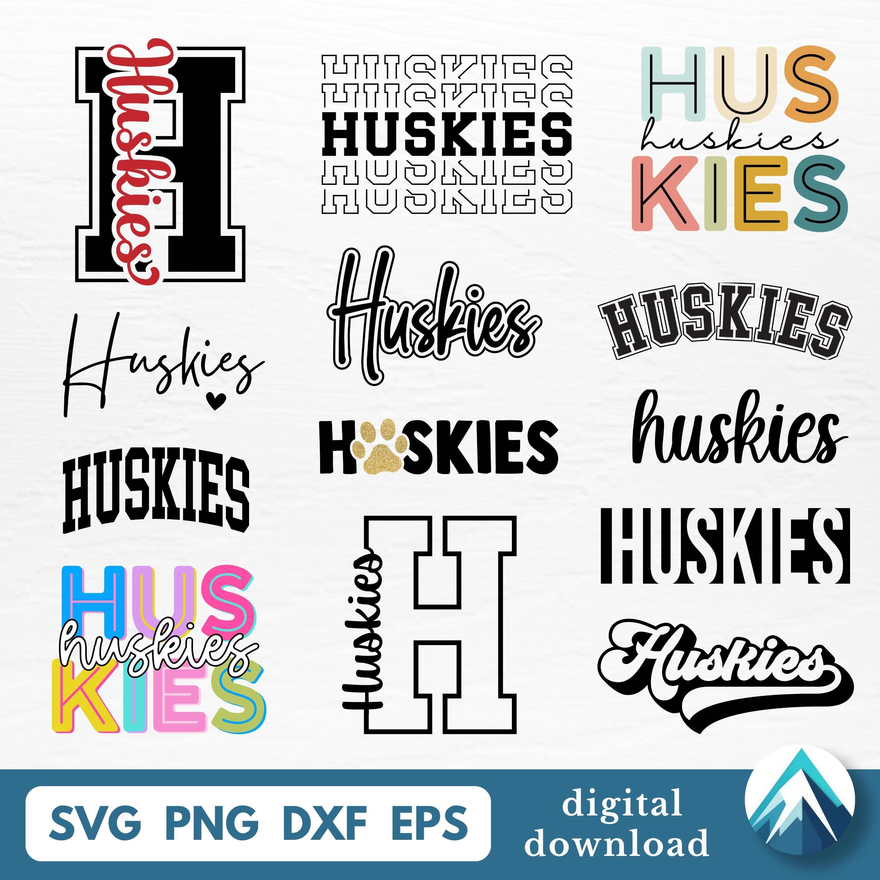 18 Huskies Bundle Digital Download, Svg Png Dxf Eps Files, 18 Designs ...