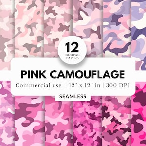 Hot Pink Camo Seamless Background Pattern Colorful Camouflage Digital Paper  Download Files -  Canada