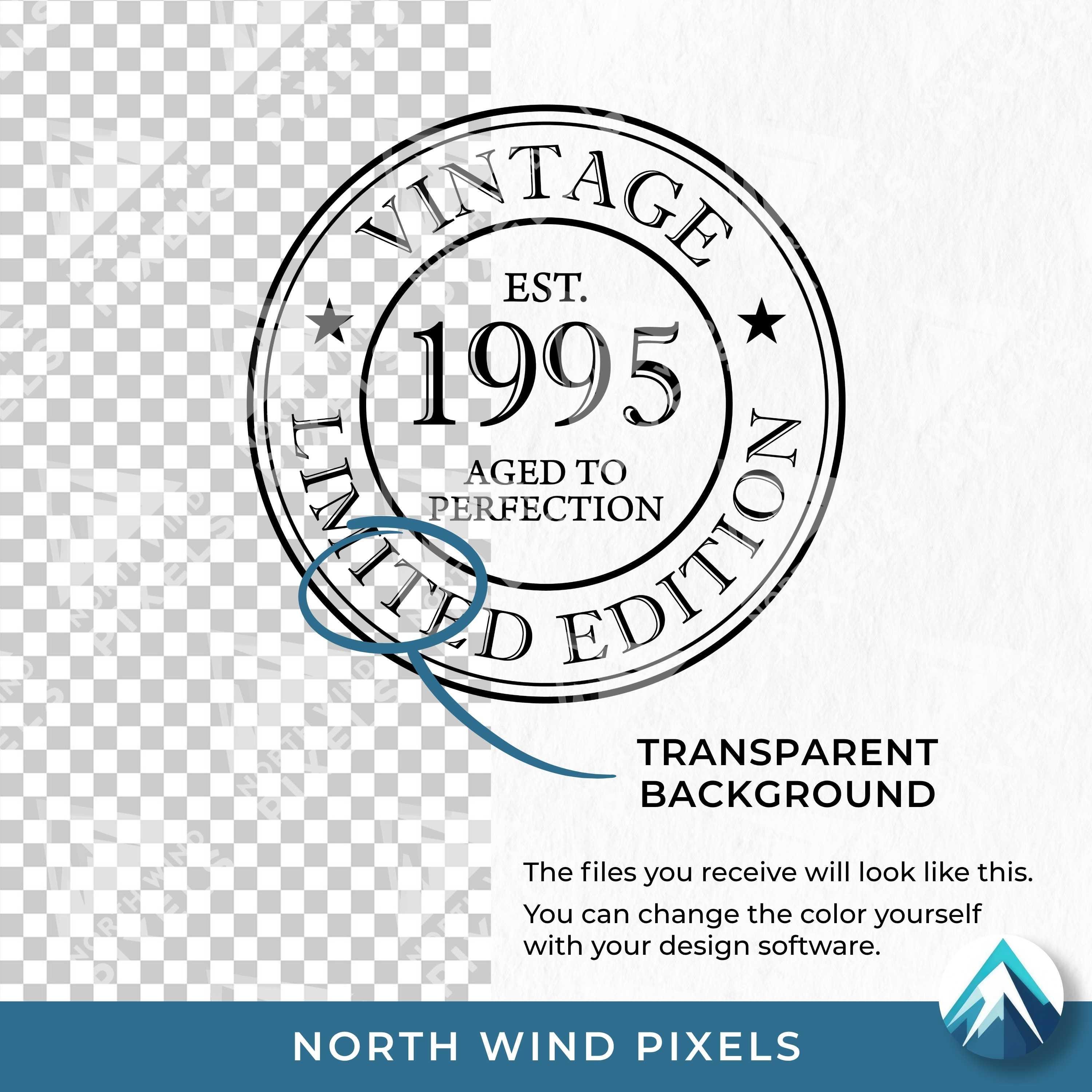Vintage 1995 Birthday Digital Download, Svg Png Dxf Eps, Old Whiskey ...