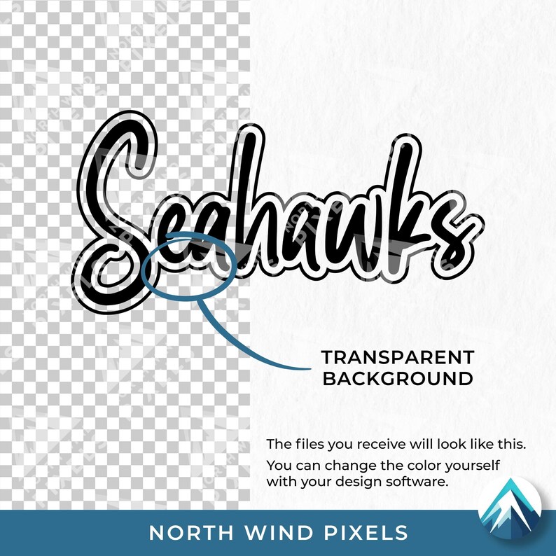 Seahawls Lettering Seahawks Digital Download, Svg Png Dxf Eps Files, Clipart Images With ...
