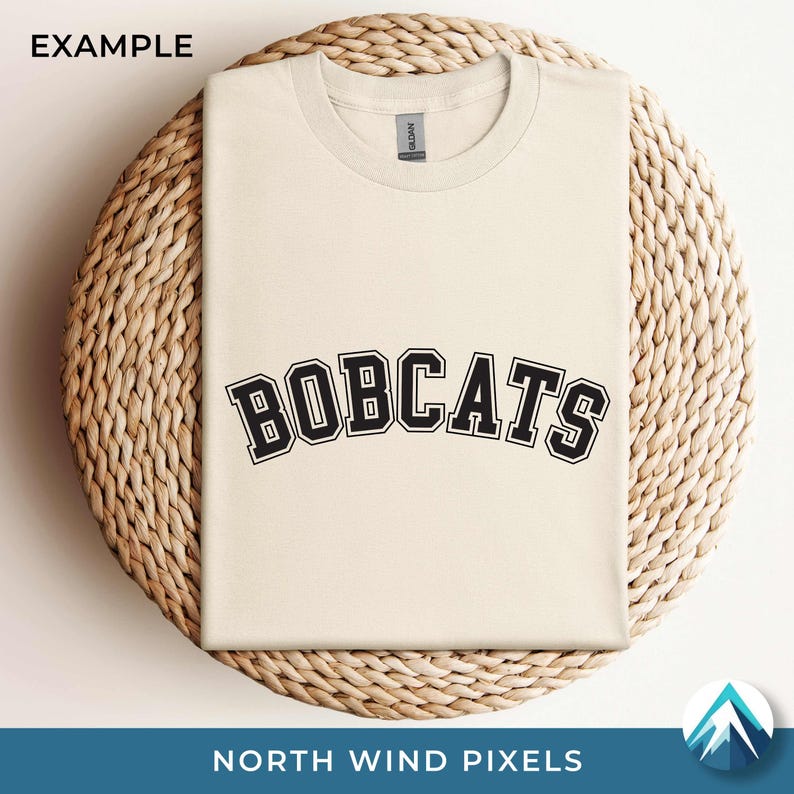 Curved Bobcats Digital Download, Svg Png Dxf Eps File, Transparent ...