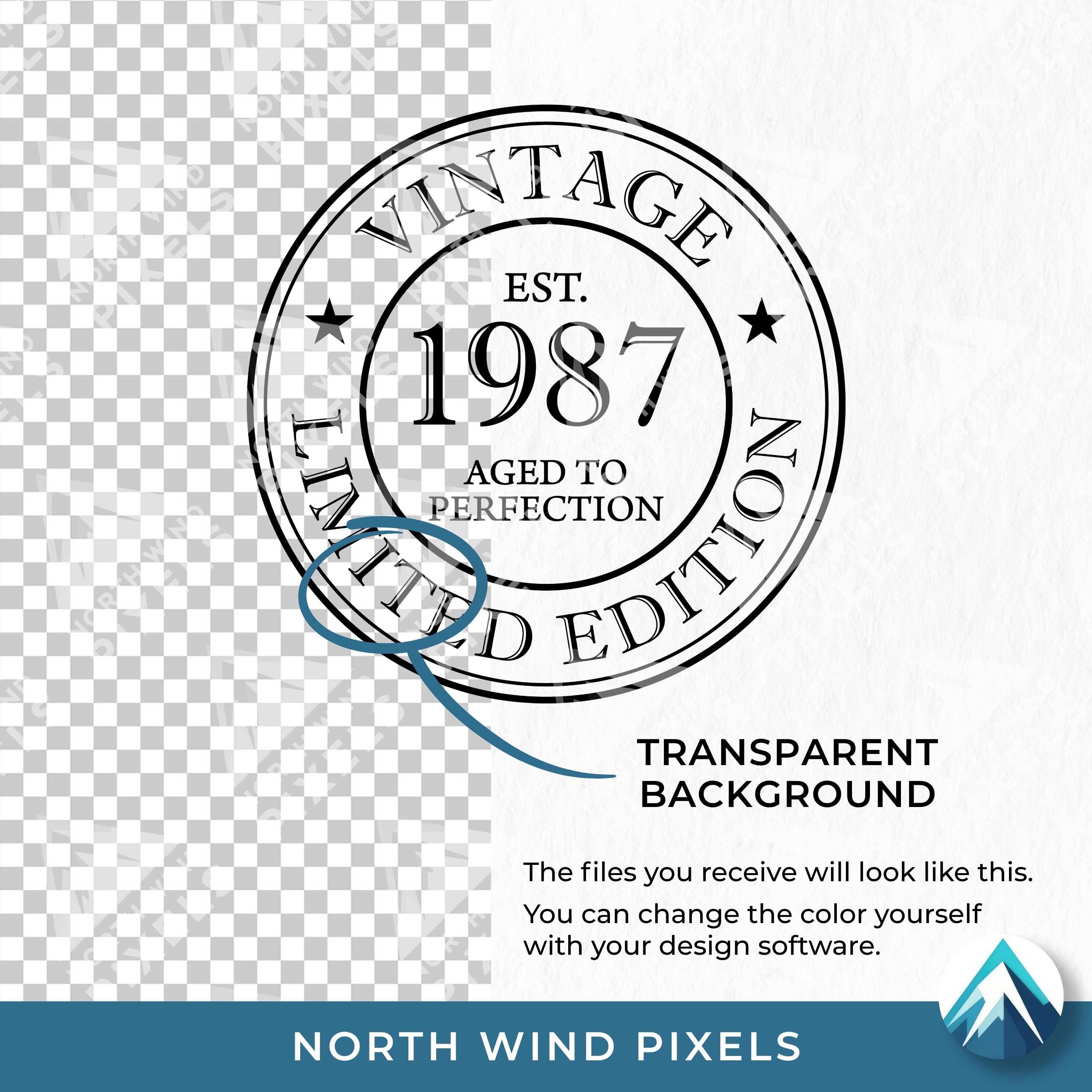 Vintage 1987 Birthday Digital Download, Svg Png Dxf Eps, Old Whiskey ...