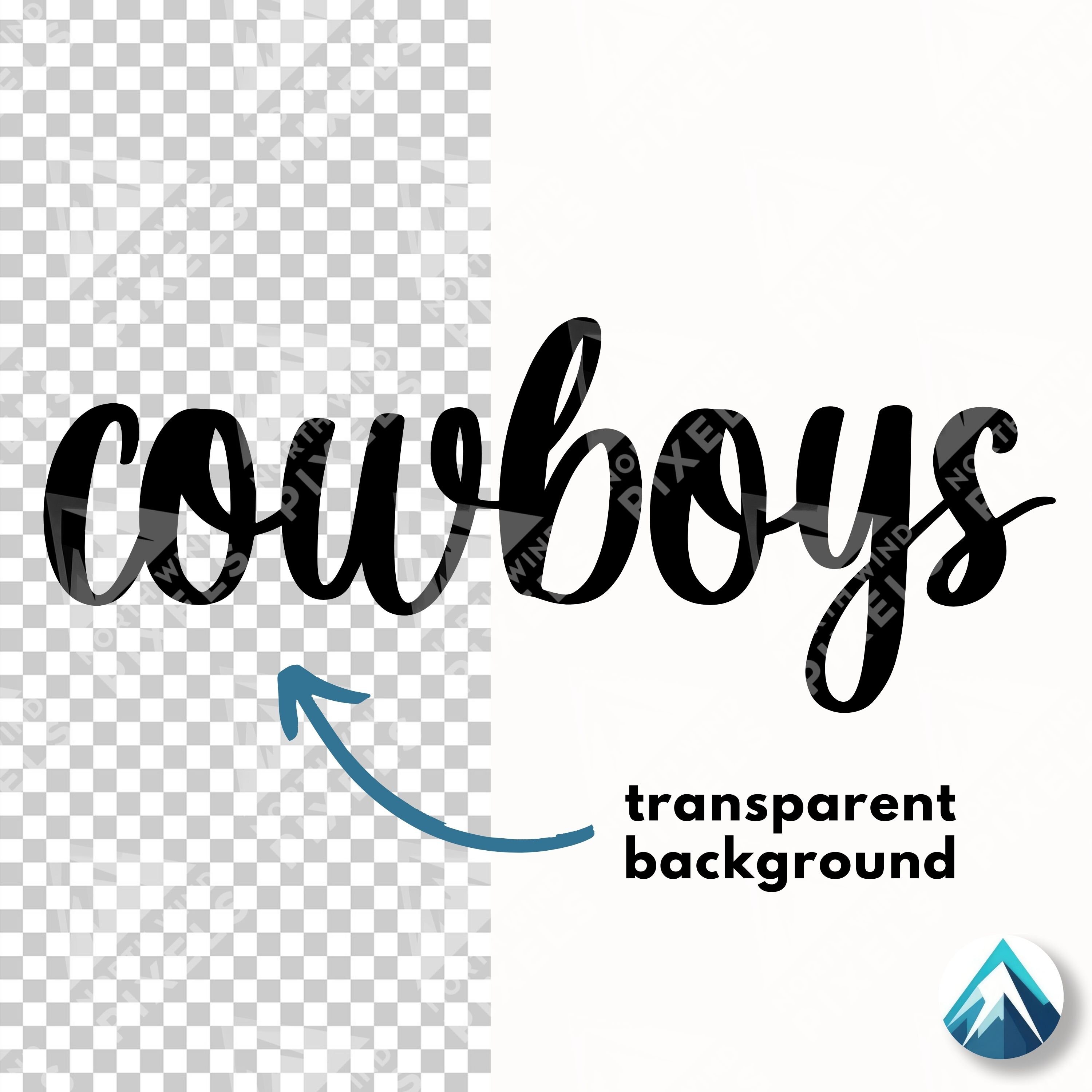 Cowboys Digital Download, PNG and SVG Files, Clip Art With Transparent ...