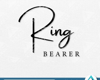 Ring Bearer Digital Download, Svg Png Dxf Eps Files, Formal Wedding Calligraphy, Layered Clipart, For Wedding Invitations, Shirts