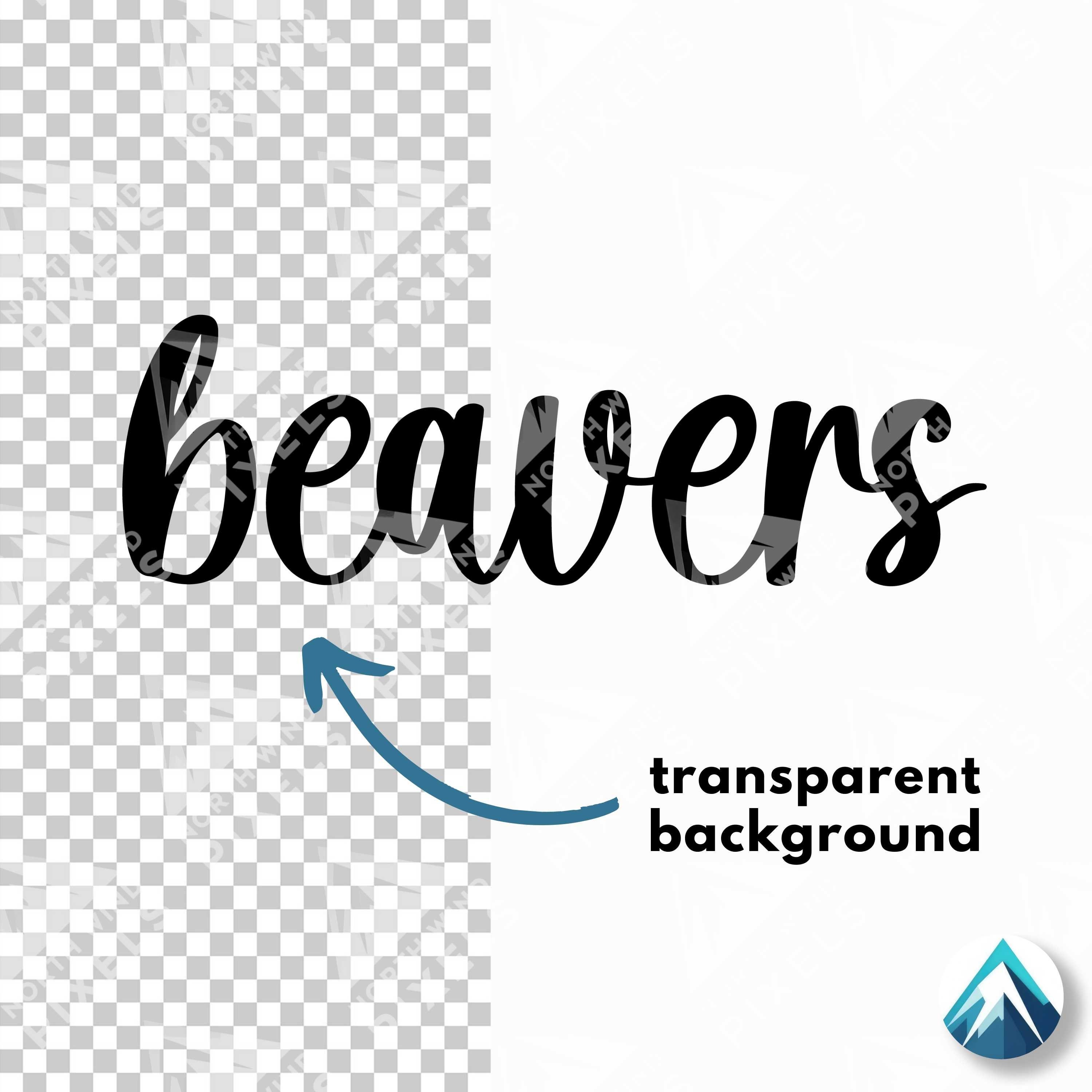 Beavers Digital Download, PNG and SVG Files, Clipart With Transparent ...