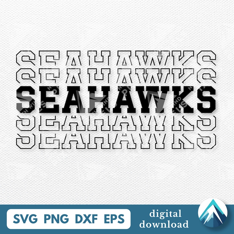 Seahawls Lettering Seahawks Download, Svg Png Dxf Eps Files, Clipart With Transparent ...