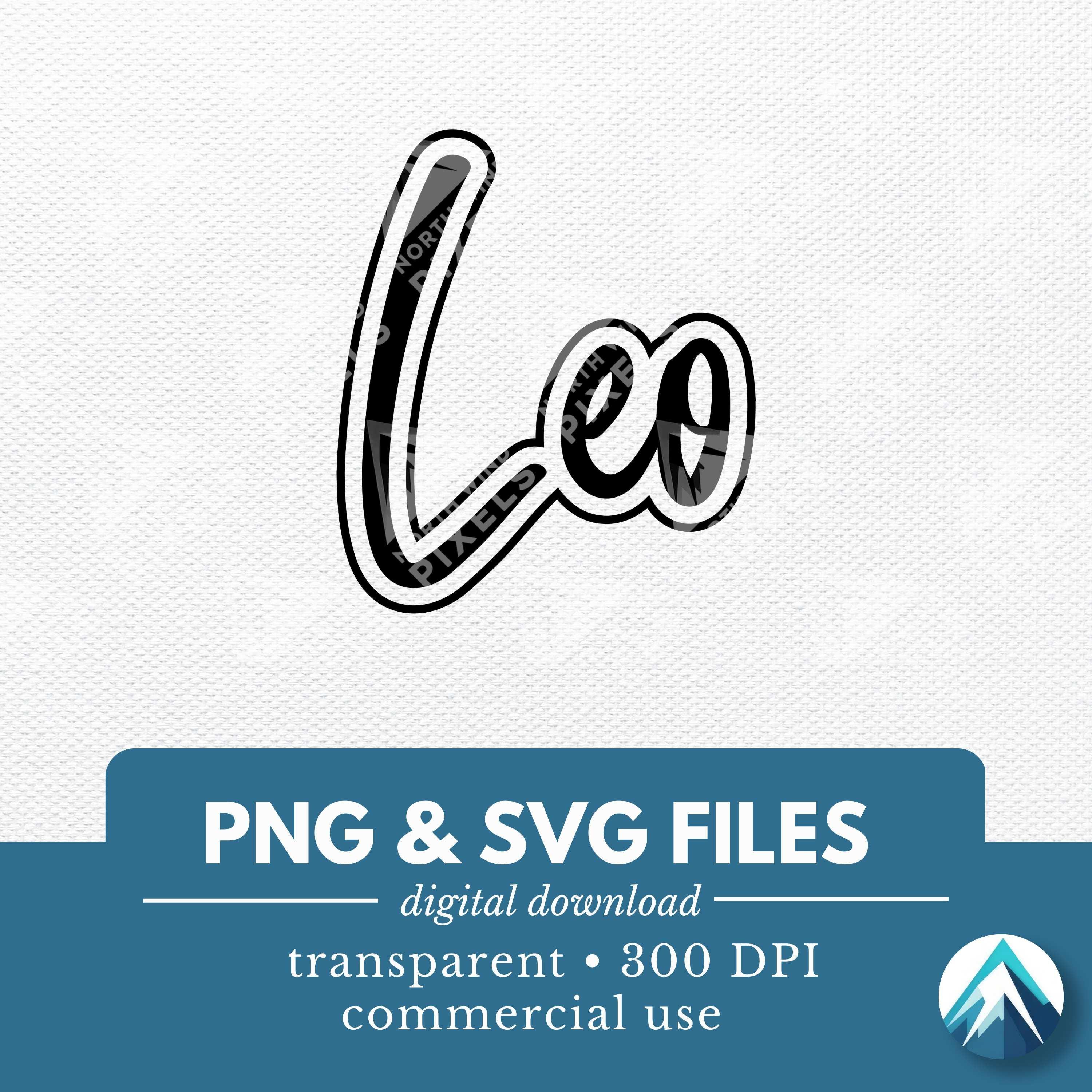 Leo Digital Download, PNG and SVG File, Transparent Background