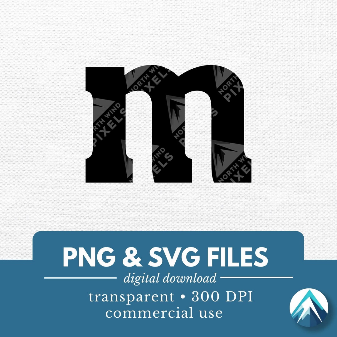 Letter M Digital Download, PNG and SVG Files, Transparent Background ...