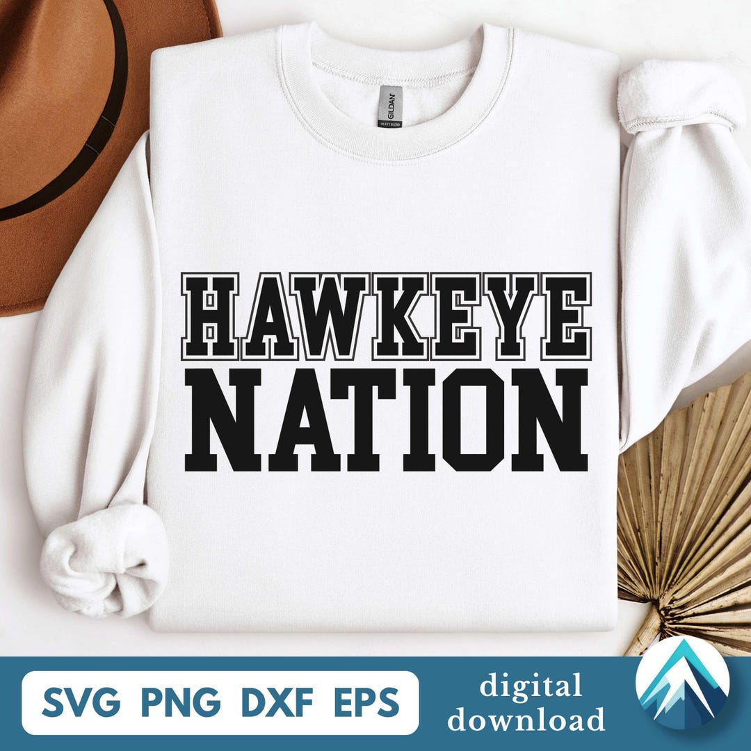 Hawkeye Letters Hawkeye Nation With College Letters Digital Download, Svg Png Dxf Eps ...
