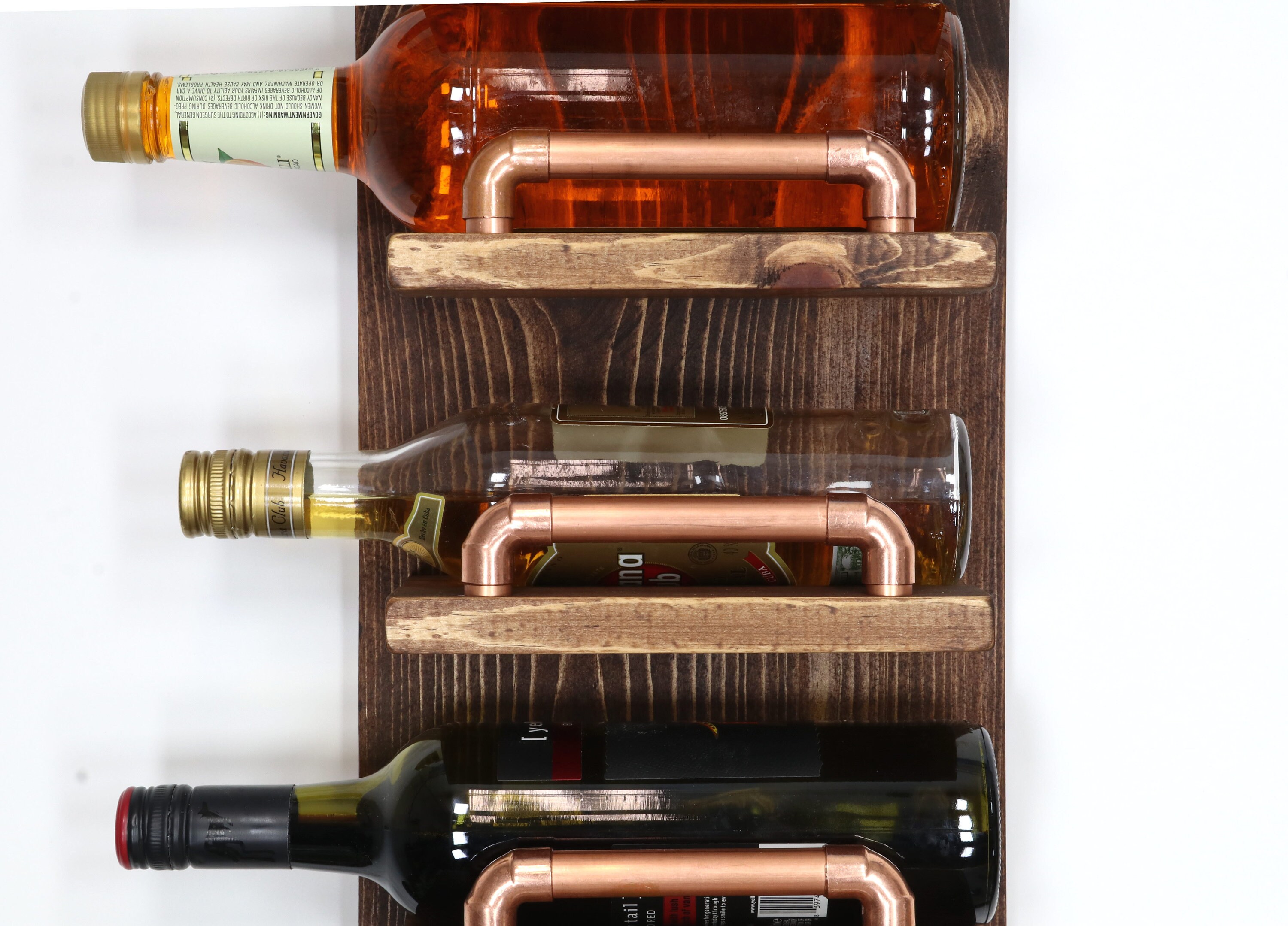 Vertical Tiered Rustic Wine Rack, Wall Mounted Bottle Holder - Etsy