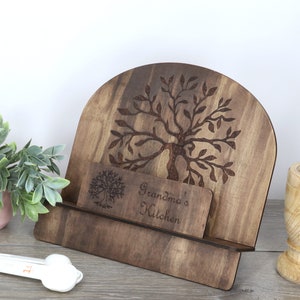 Personalized Cookbook Stand, Cook Book Stand, Wooden Cookbook Stand, Recipe Book Holder, House Warming, Wedding Gift, Kitchen Table Stand