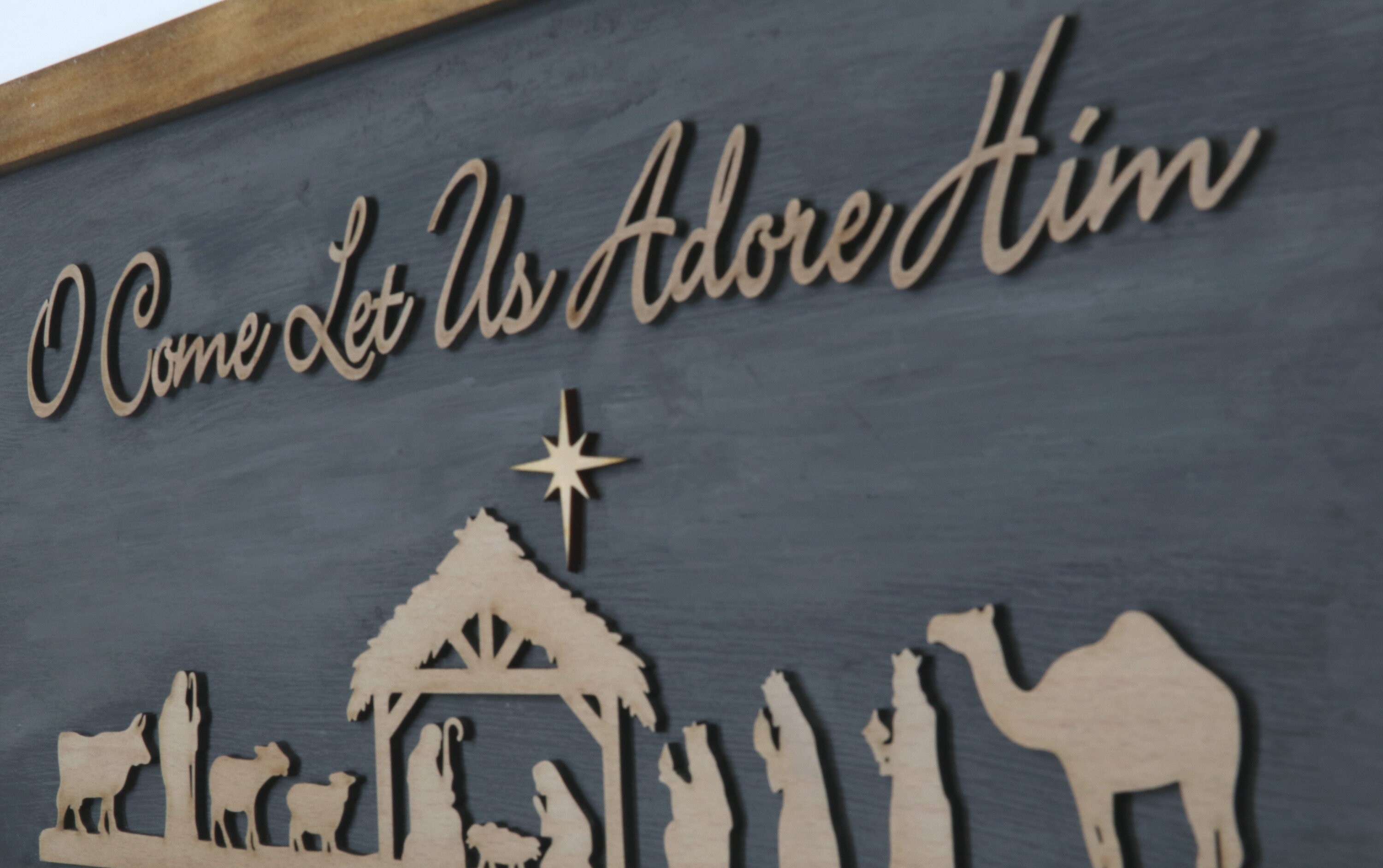 Nativity Sign / Christmas Sign / Sign Decor / Hand Made Wood Sign ...