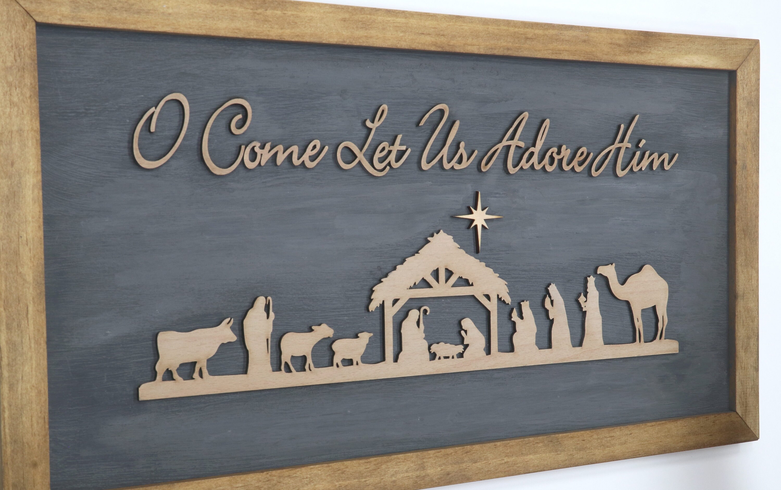 Nativity Sign / Christmas Sign / Sign Decor / Hand Made Wood Sign ...