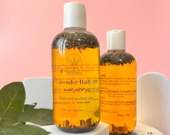 Aceite corporal de lavanda / Aceite para la piel / Hidratante corporal / Aceite corporal hidratante / Aceite de baño / El mejor aceite corporal / Aceite corporal orgánico / Aceite corporal infusionado / Floral