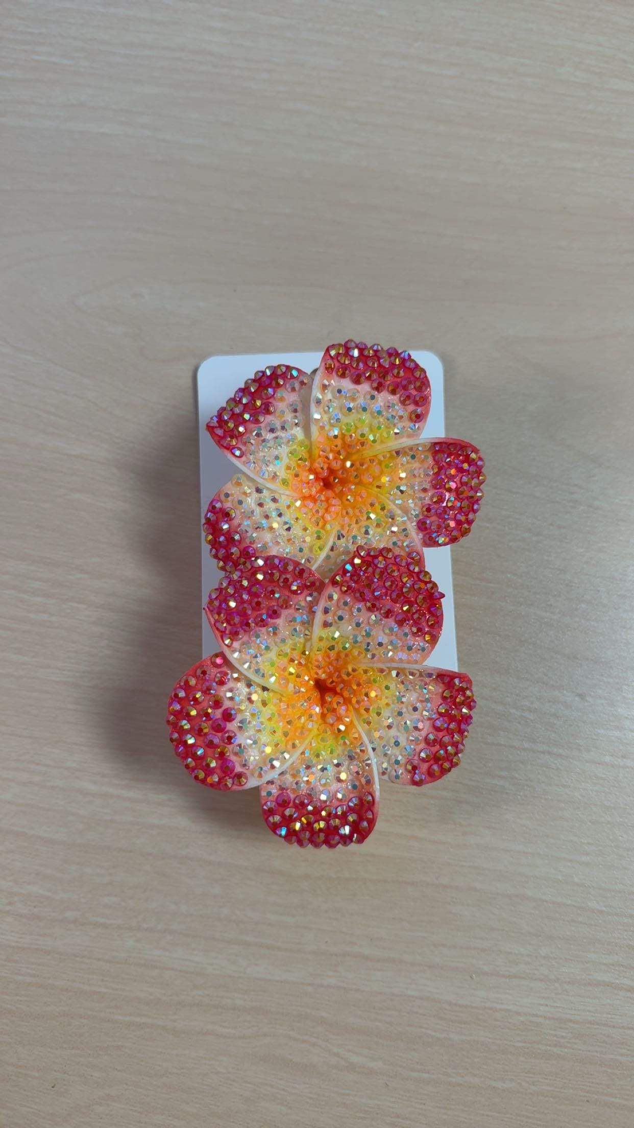 Bedazzled Flower Clip - Etsy