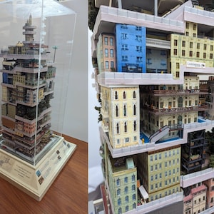 Super detailed concept skyscraper handcrafted custom model. N-Scale (1:160) . An entire city in one building!