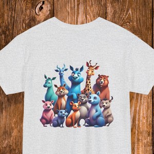 Animals tshirt, Cute Zoo Tee, Fun Critter Shirt, Kids' Animal Top, Cartoon Beast Wear, Friendly Pet Tee, Wild Friends Shirt, Zoo Crew Top