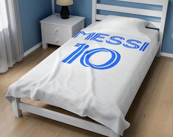 Lionel Messi Kids' Blanket: Velveteen Soccer Fan Throw