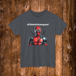 Camiseta de Deadpool Chimichangas, camiseta antihéroe de Marvel Tweed
