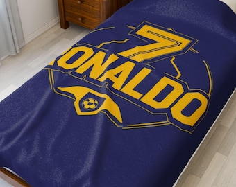 Manta infantil de Cristiano Ronaldo: manta suave de terciopelo para aficionados al fútbol
