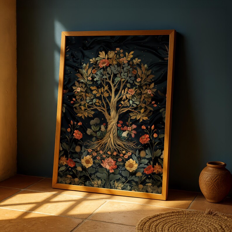 William Morris Tree of Life Art | Mother's Roots Print | Floral Mother ...
